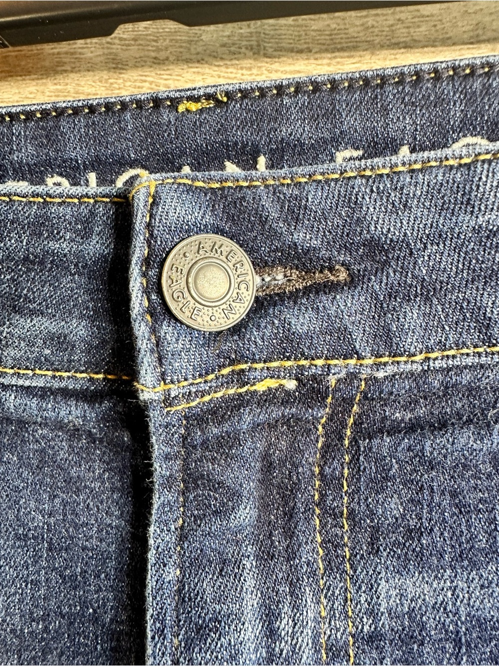 American Eagle Men's Dark Wash Slim Straight Jeans Size 38x30 - Picture 2 of 16